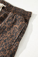 Leopard Print Denim Skort