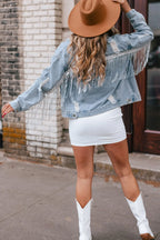 Fringe Denim Jacket