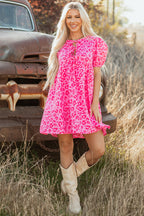 Rose Leopard Mini Dress