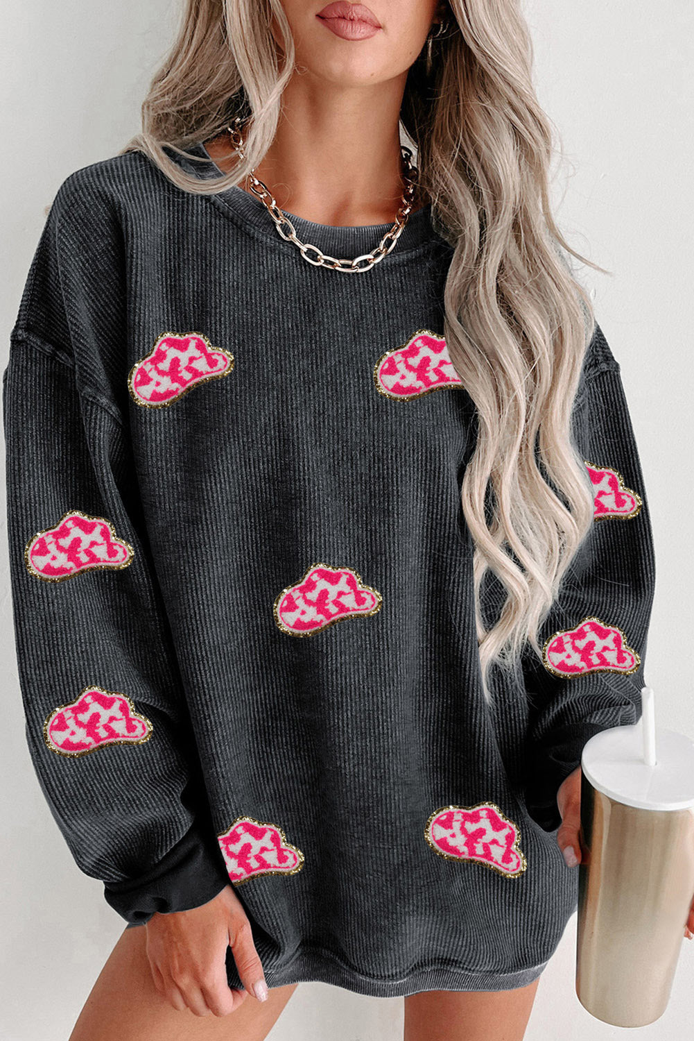 Glitter Cowboy Hat Pullover