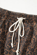 Leopard Print Denim Skort