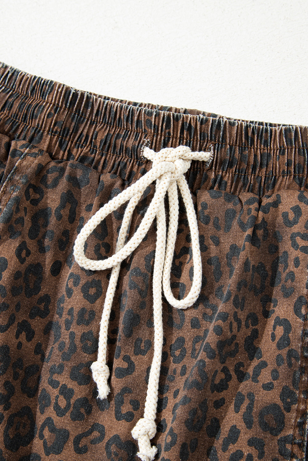 Leopard Print Denim Skort