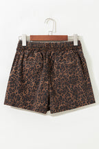 Leopard Print Denim Skort