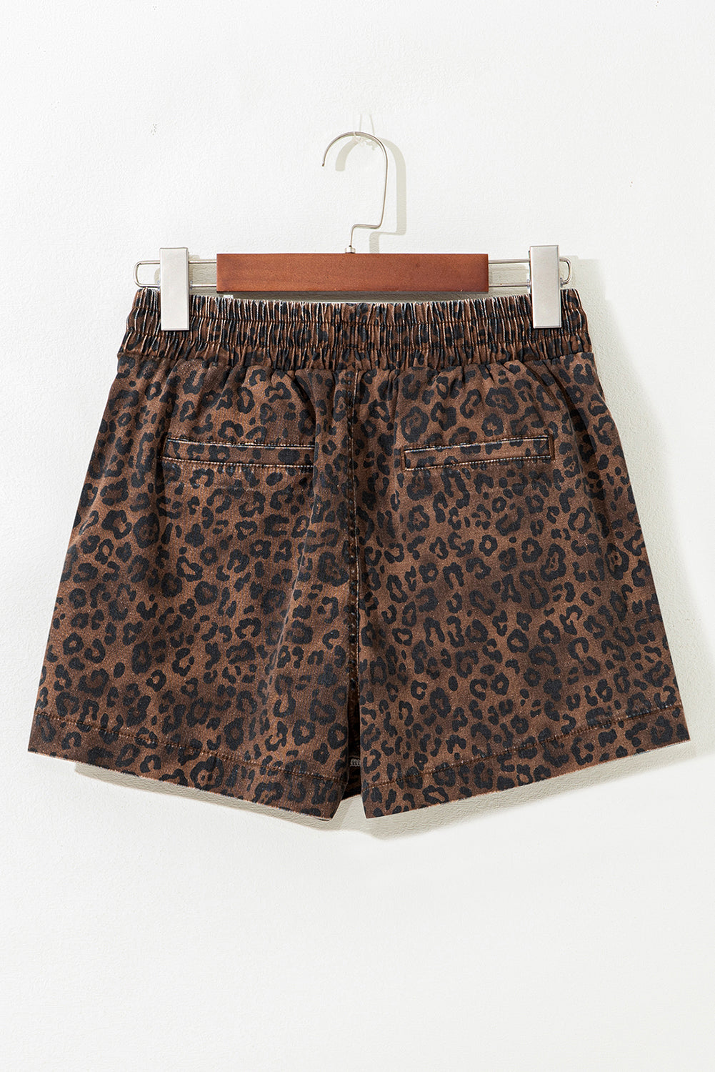 Leopard Print Denim Skort