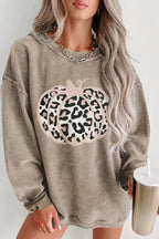 Khaki Leopard Pumpkin Sweatshirt