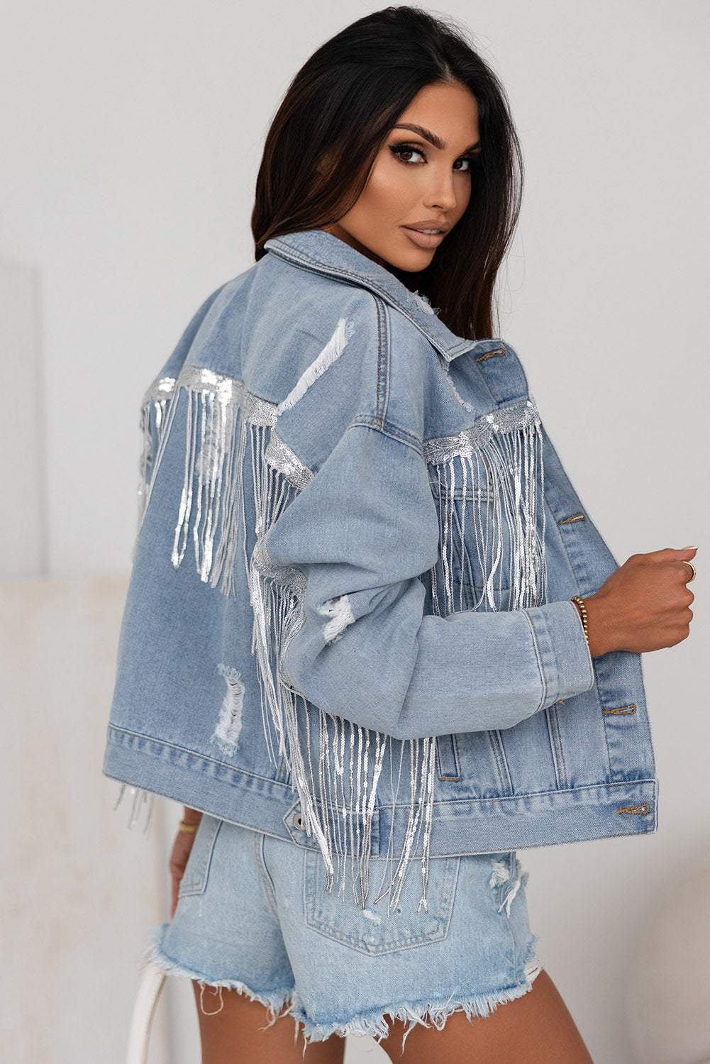 Fringe Denim Jacket
