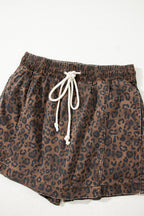 Leopard Print Denim Skort