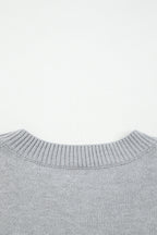Light Grey See You Cowboy Embroidered Western Graphic Sweater