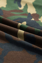 Brown Leopard Camo Patchwork Oversize Shacket